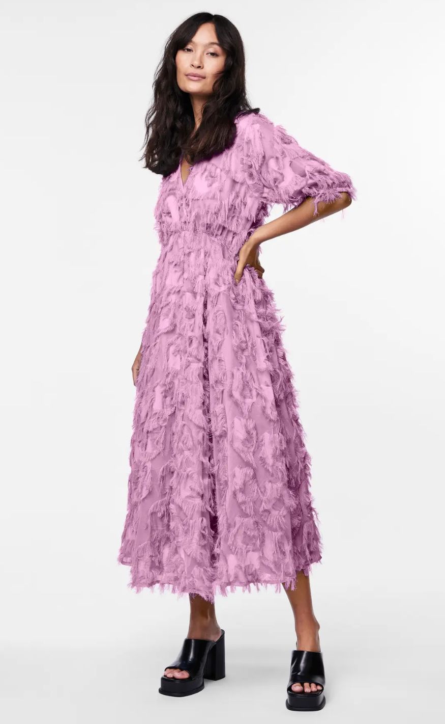 YAS Kjole - Pazylla Midi - Pastel Lavender