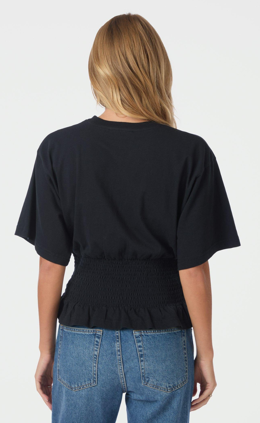 Neo Noir T-shirt - Dray Boxy Smock - Navy