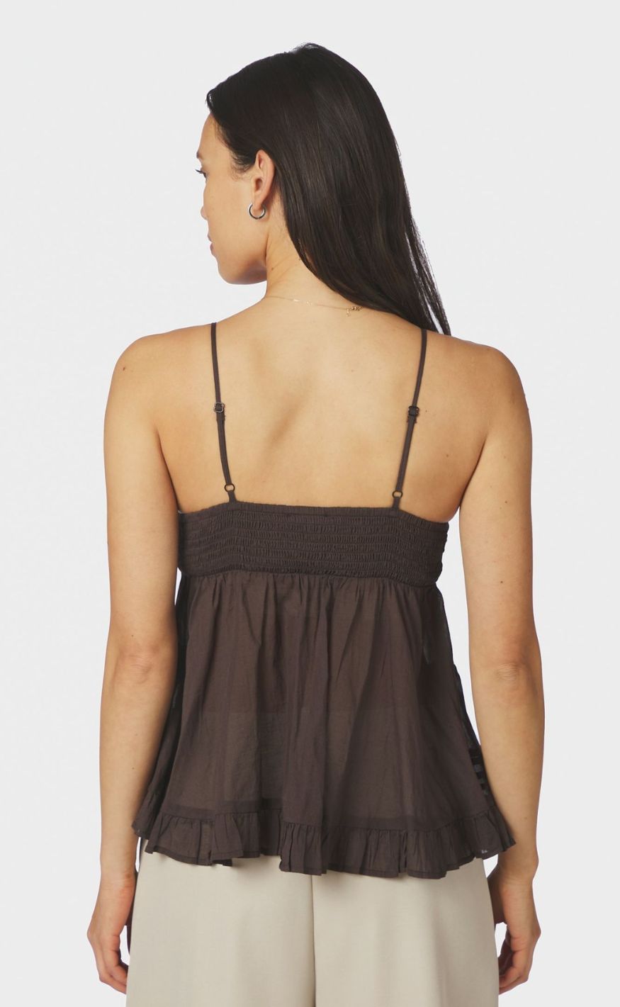 Neo Noir Topp - Elvena S Voile - Dark brown