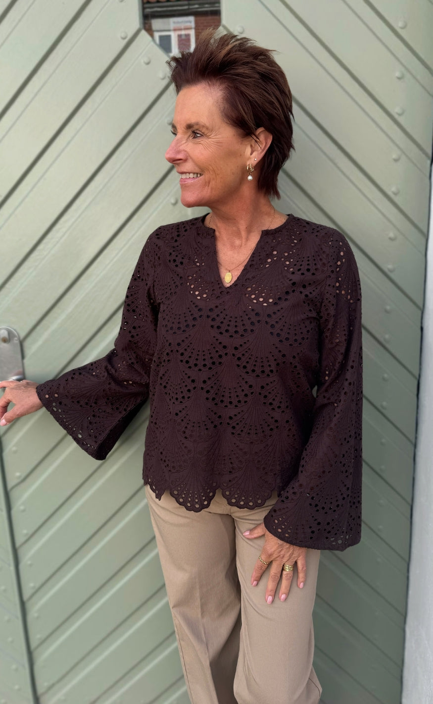 Say INA Copenhagen Bluse - Cille - Dark Brown