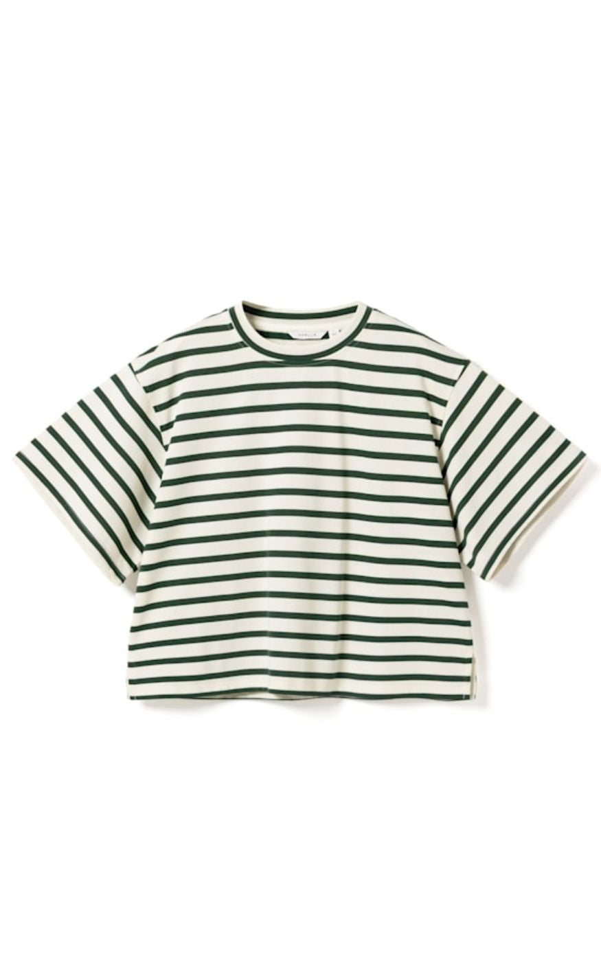 Noella T-shirt - N-Maple - Eton Ivory Green Stripe