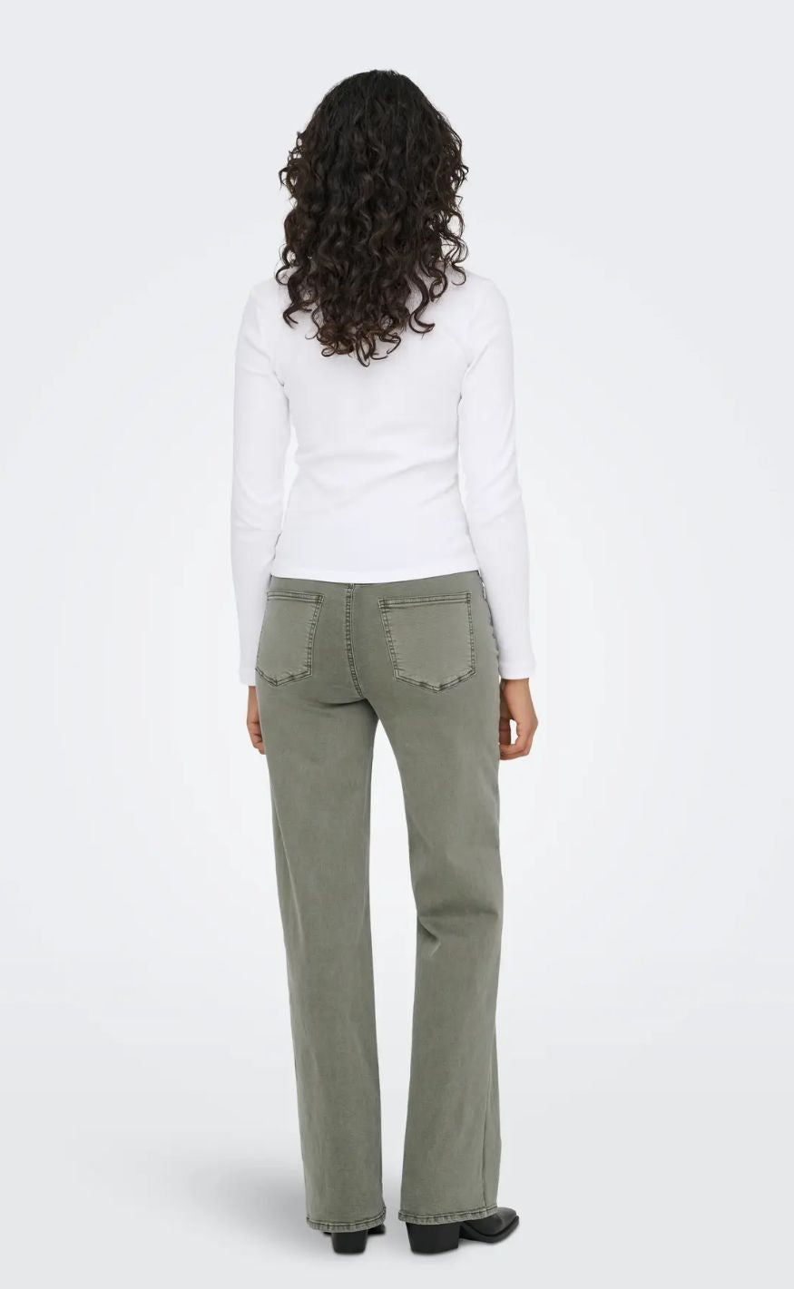 ONLY Bluse - Val O-neck - Bright White