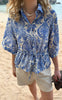 Say INA Copenhagen Skjorte - Liana - Blue Paisley