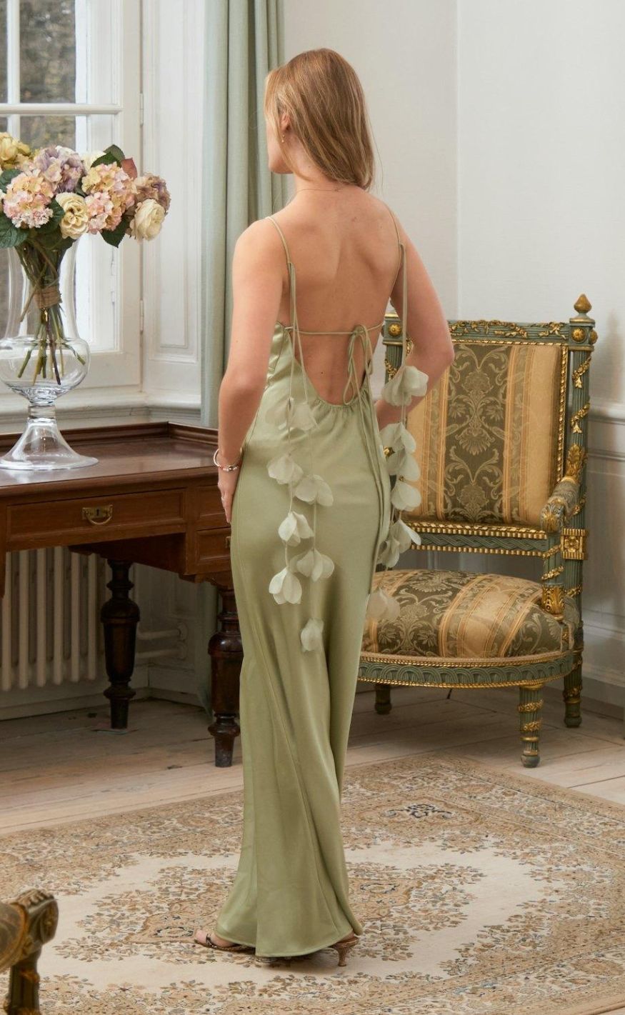 Neo Noir Kjole - Colly Heavy Sateen - Mint Green