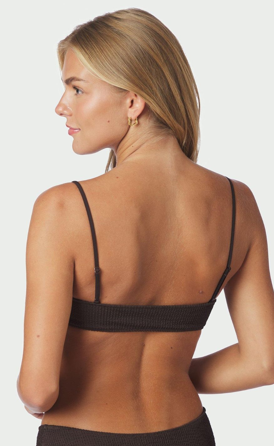 Neo Noir Bikinitopp - Skin Sand Crepe - Dark Brown