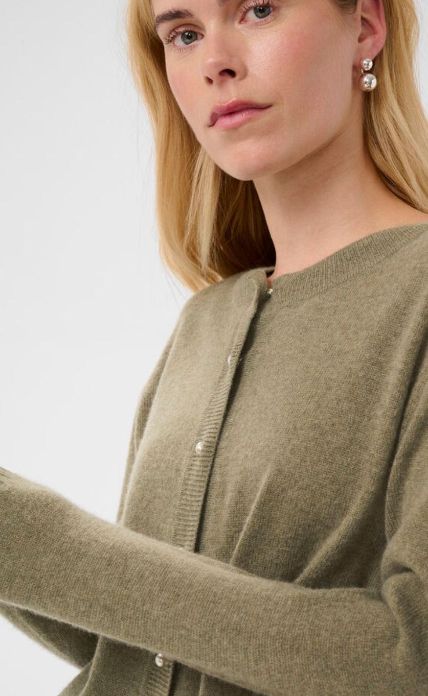 Culture Cardigan - Taia Arrow - Green Melange