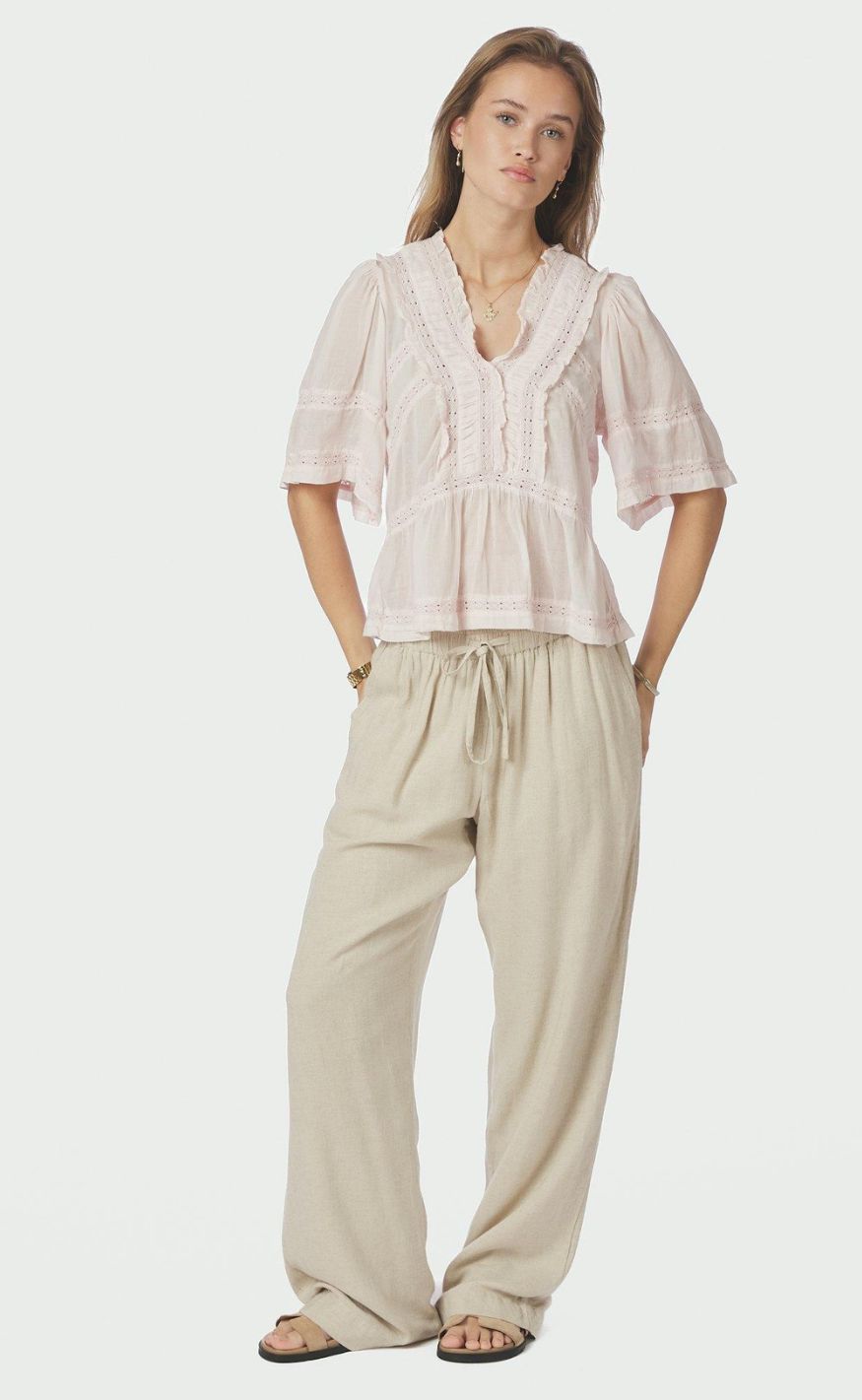 Neo Noir Topp - Evienne S Voile - Light Pink