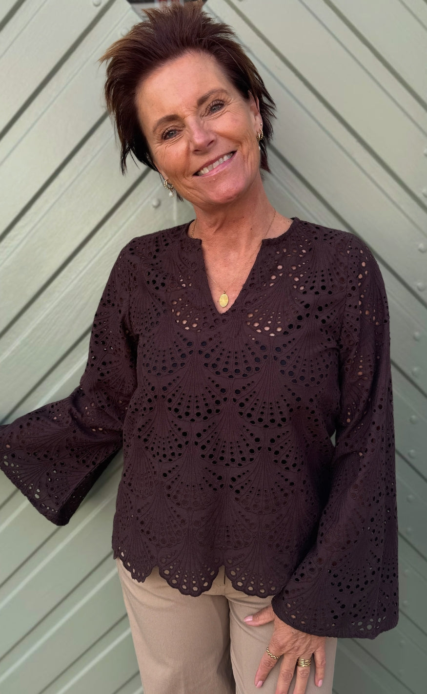 Say INA Copenhagen Bluse - Cille - Dark Brown