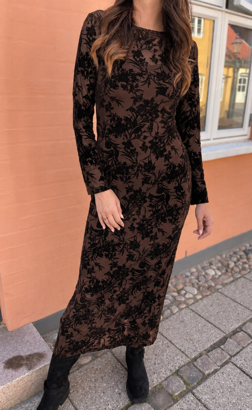 Say INA Copenhagen Kjole - Rie Mesh - Brown Flower