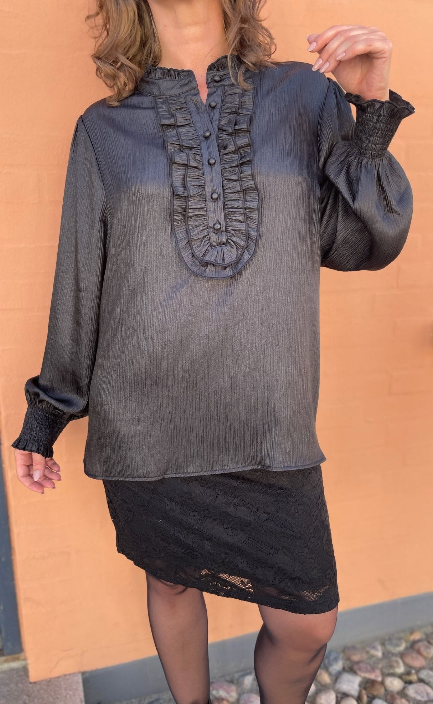 Say INA Copenhagen Skjorte - Cami - Black Metallic