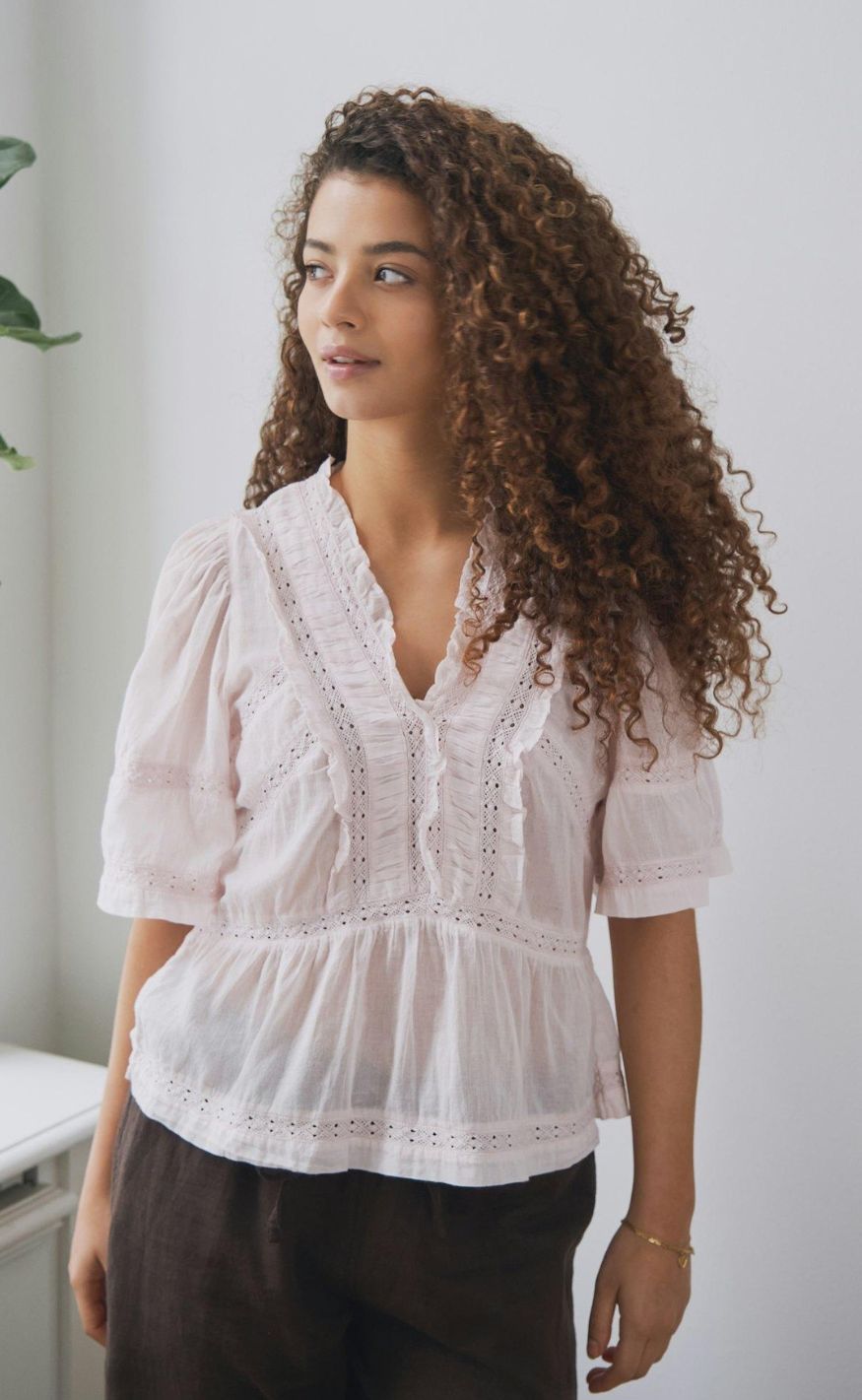 Neo Noir Topp - Evienne S Voile - Light Pink