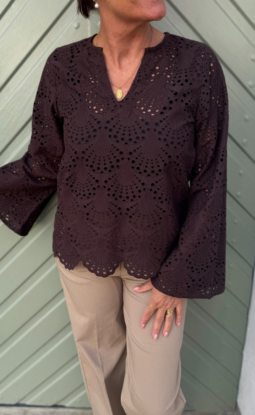 Say INA Copenhagen Bluse - Cille - Dark Brown