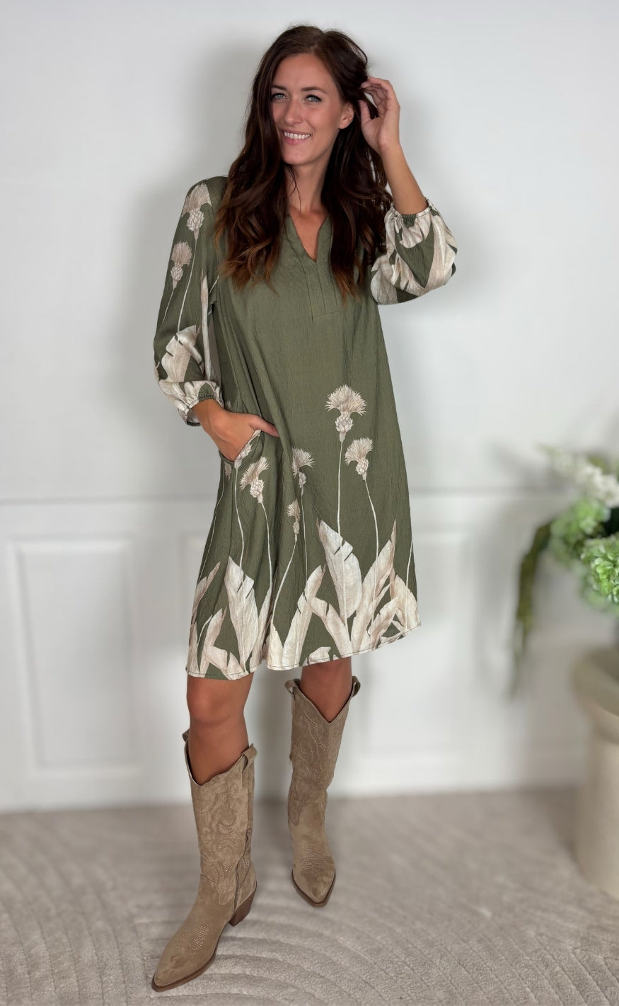 Marta Du Chateau Kjole - Verbena - Military1537tpu