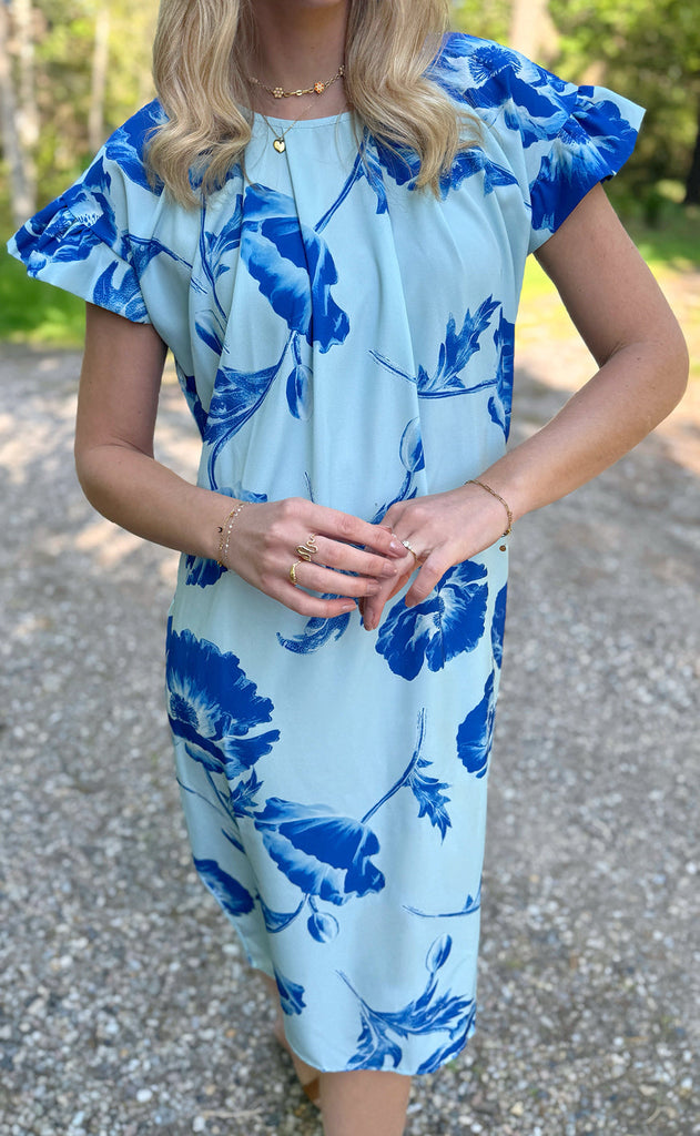 Say INA Copenhagen Kjole - Cecilia - Blue Flower