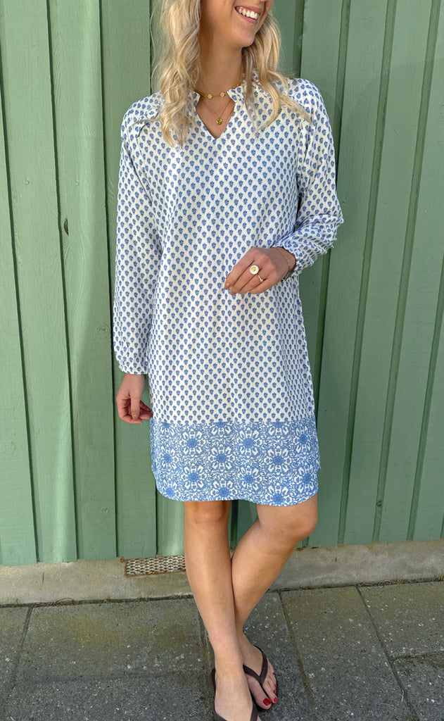 Say INA Copenhagen Kjole - Mira - Blue Printed