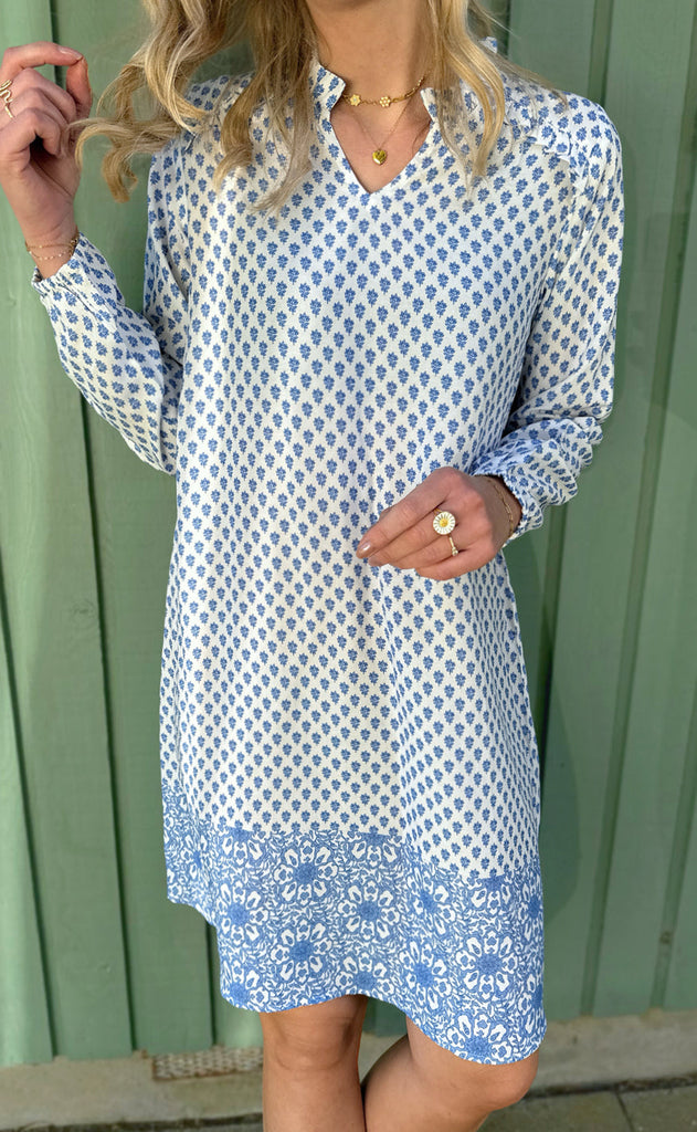 Say INA Copenhagen Kjole - Mira - Blue Printed