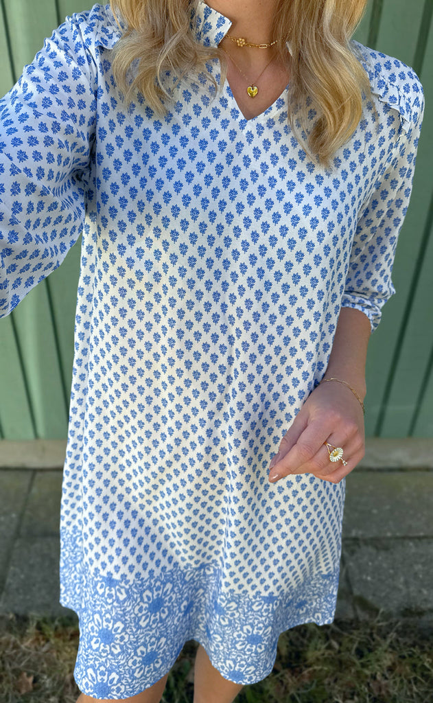 Say INA Copenhagen Kjole - Mira - Blue Printed
