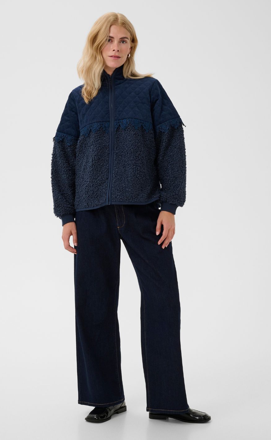 Culture Jakke - Lenia Catina Teddy - Dress Blues