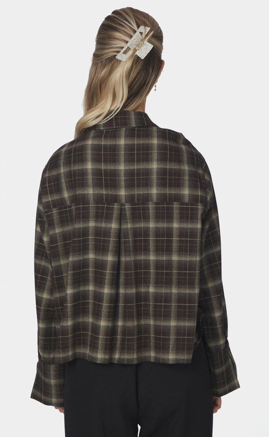 Neo Noir Skjorte - Jaylin Flannel Check - Dark Brown