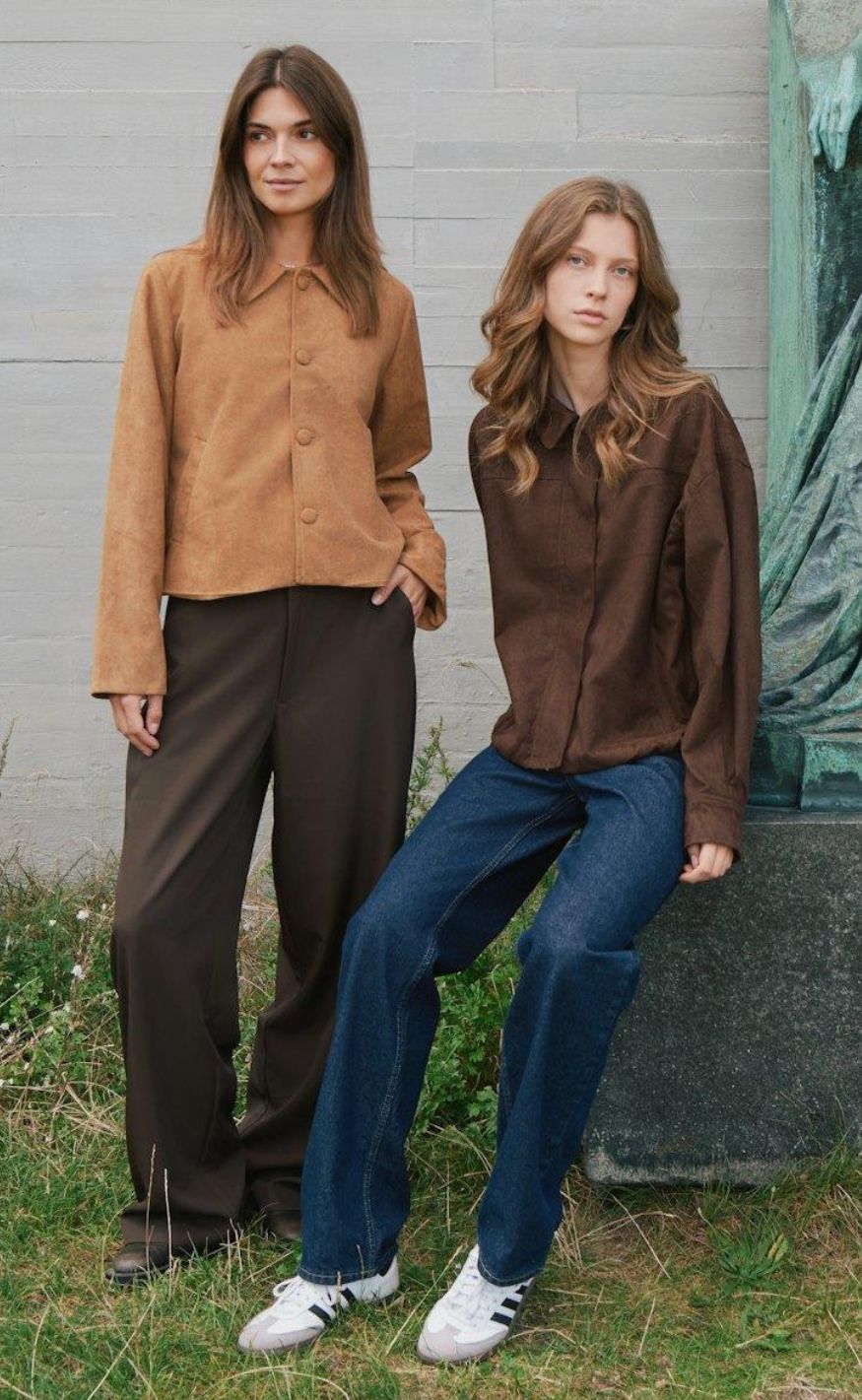 Neo Noir Jakke - Nilo Faux Suede - Cognac