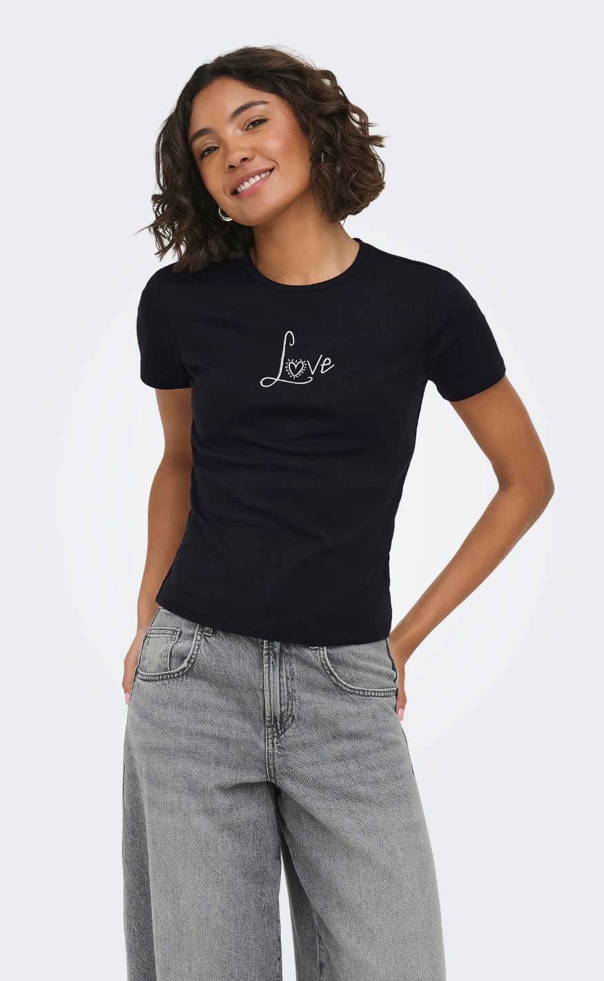 ONLY T-shirt - Kira New - Black Love