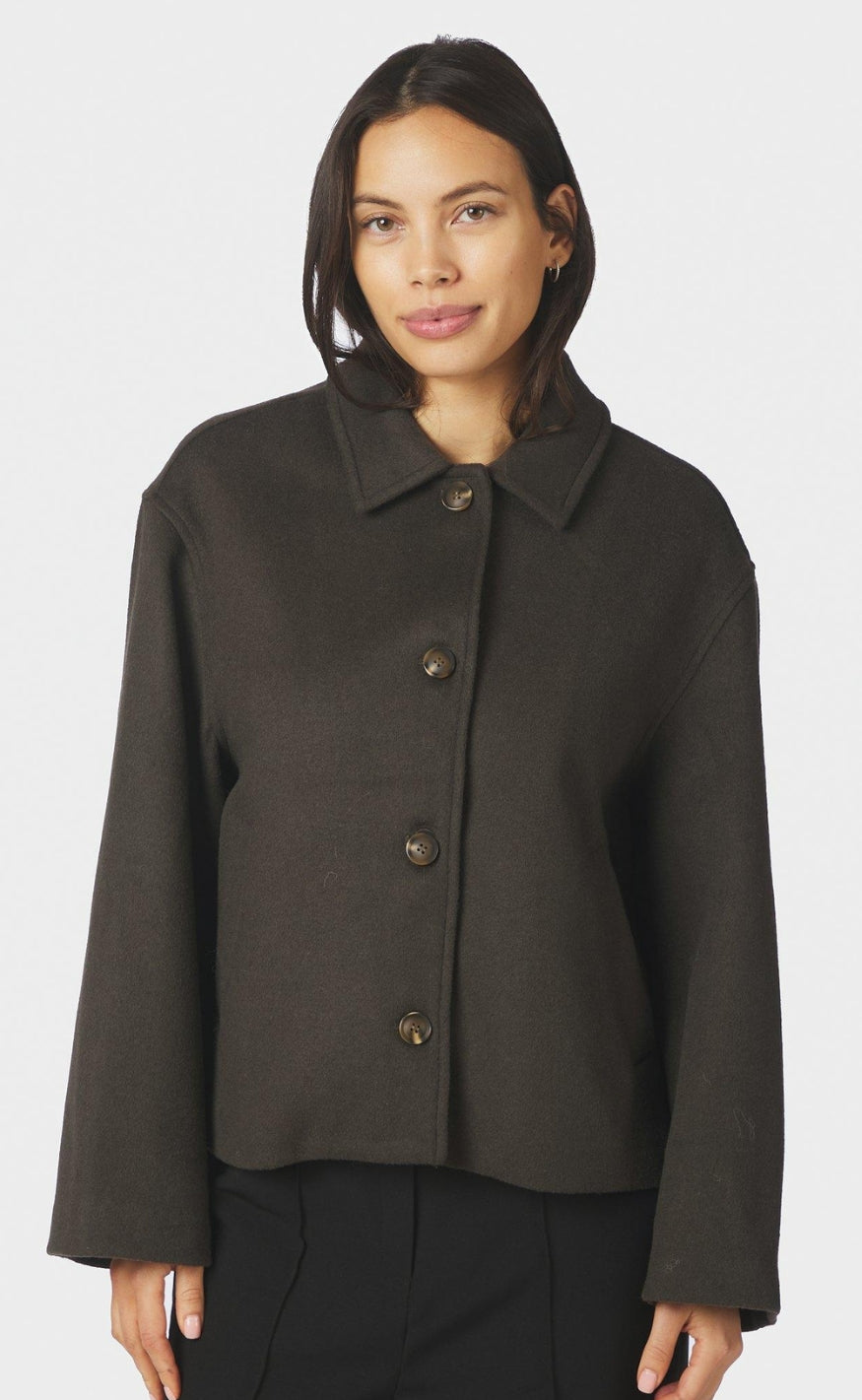 Neo Noir Jakke - Hamra Wool - Army