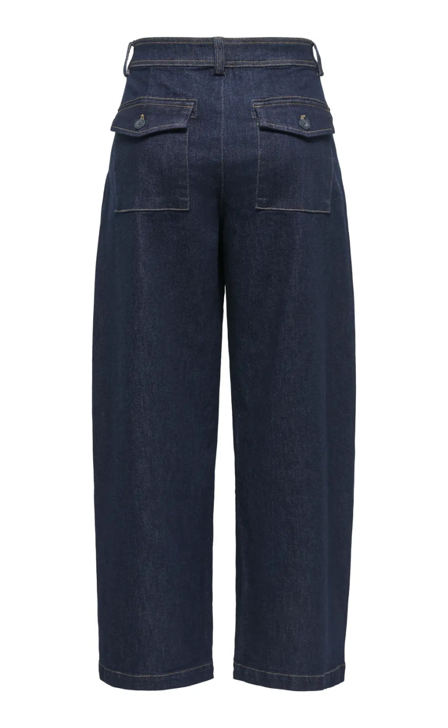ONLY Jeans - Clair MW Barrel - Dark Blue Denim