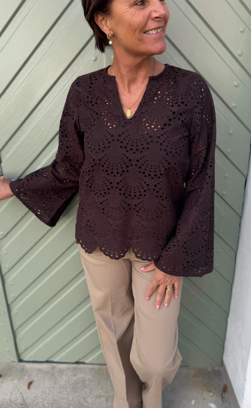 Say INA Copenhagen Bluse - Cille - Dark Brown