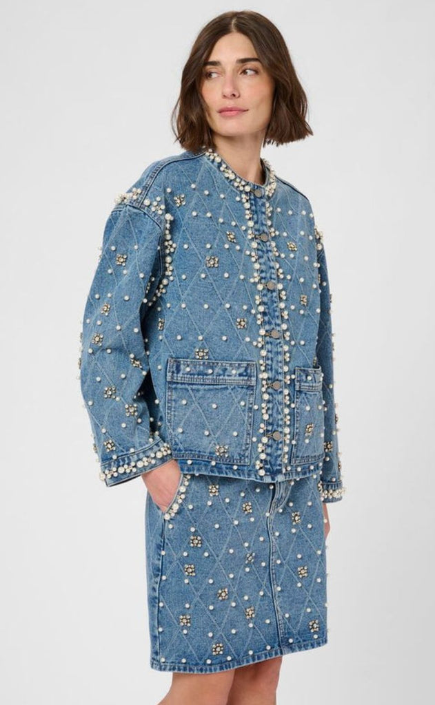 Culture Jakke - Alys Denim - Light Blue Wash