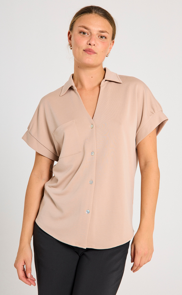 Freequent Bluse - Rue - Simply Taupe