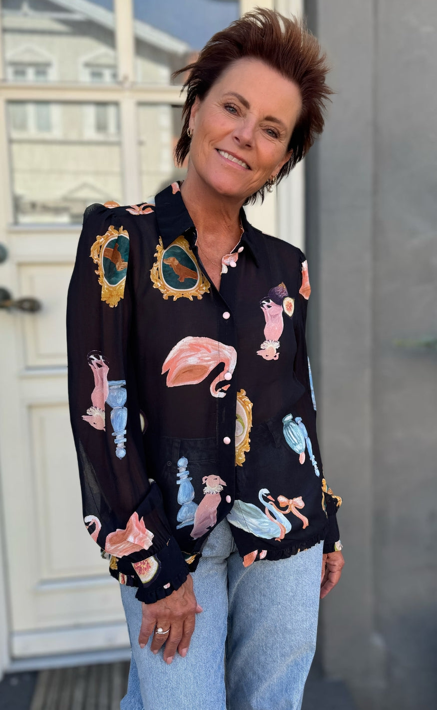 Nümph Bluse - Ophelia LS - Caviar