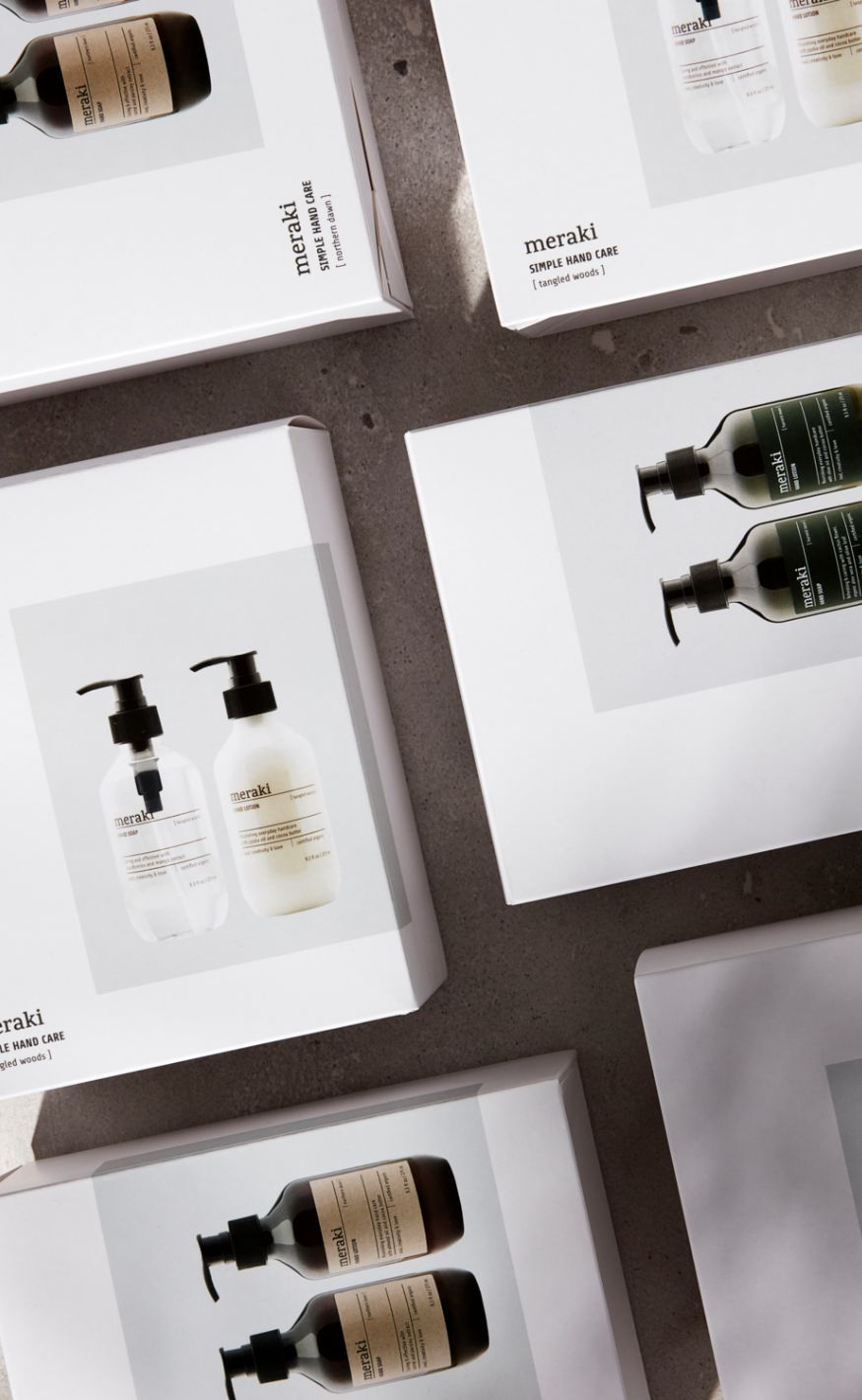 Meraki Gaveæske - Håndsæbe og håndcreme ''Simple Handcare'' 2x275 ml - Northern Dawn