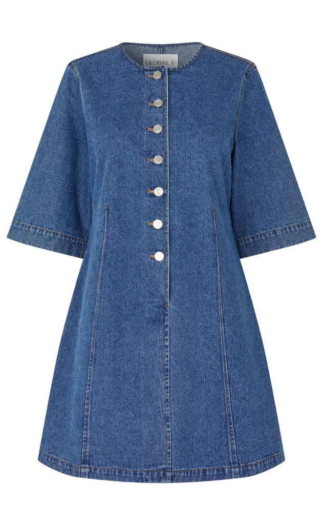 Global Funk Kjole - Nenaya-G - Vintage Blue Wash