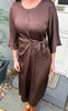Say INA Copenhagen Kjole - Alina Tie - Dark Brown