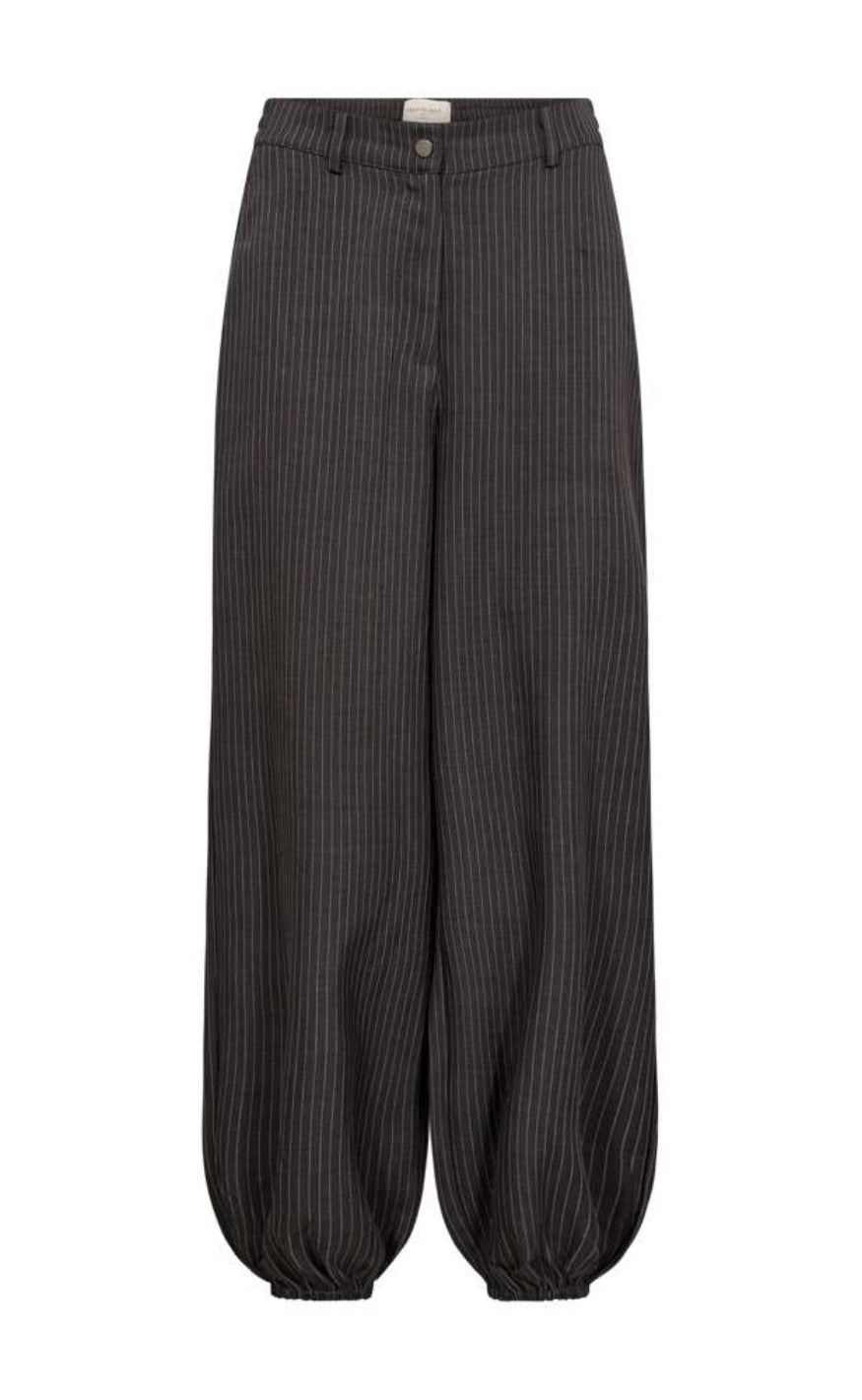 Freequent Bukser - Mali - Dark Grey Mel w Star Off-white