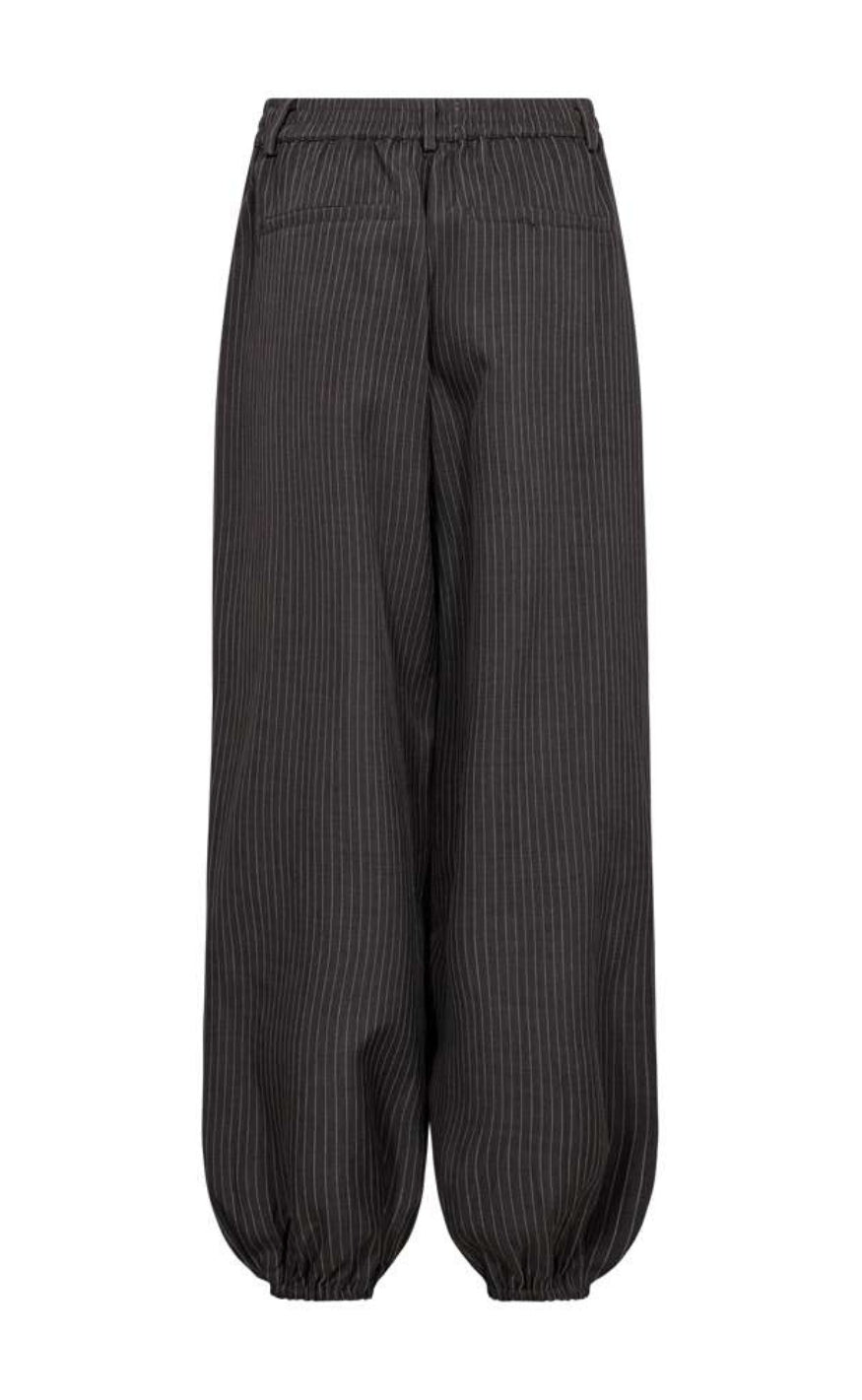 Freequent Bukser - Mali - Dark Grey Mel w Star Off-white