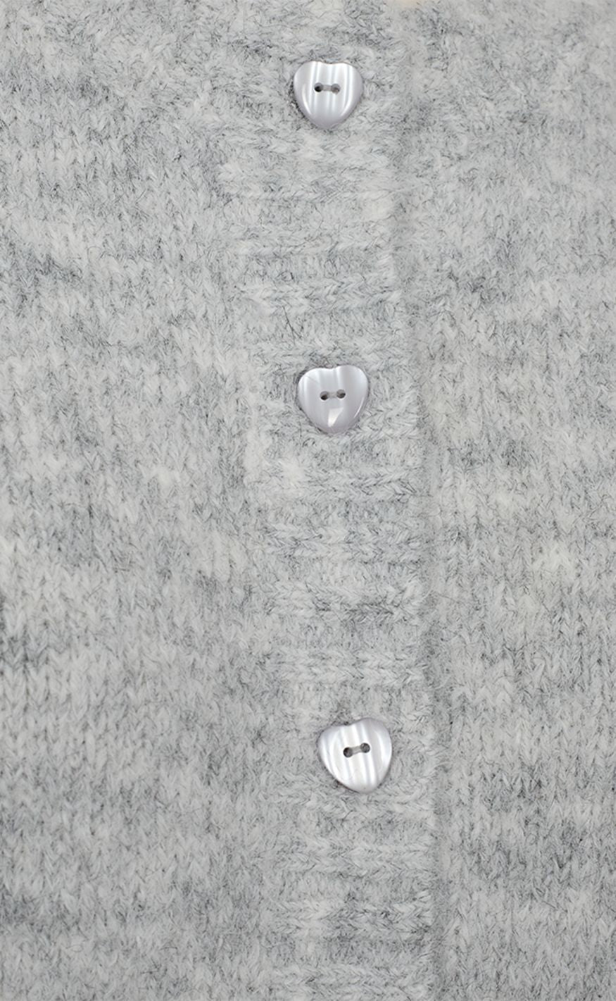 Freequent Cardigan - Louisa - Light Grey Melange