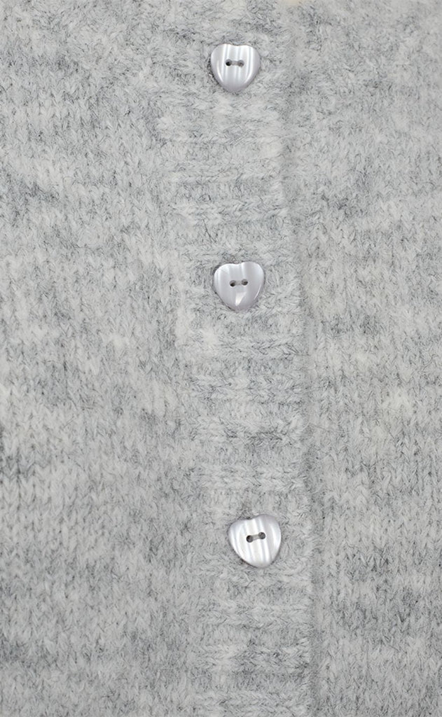 Freequent Cardigan - Louisa - Light Grey Melange