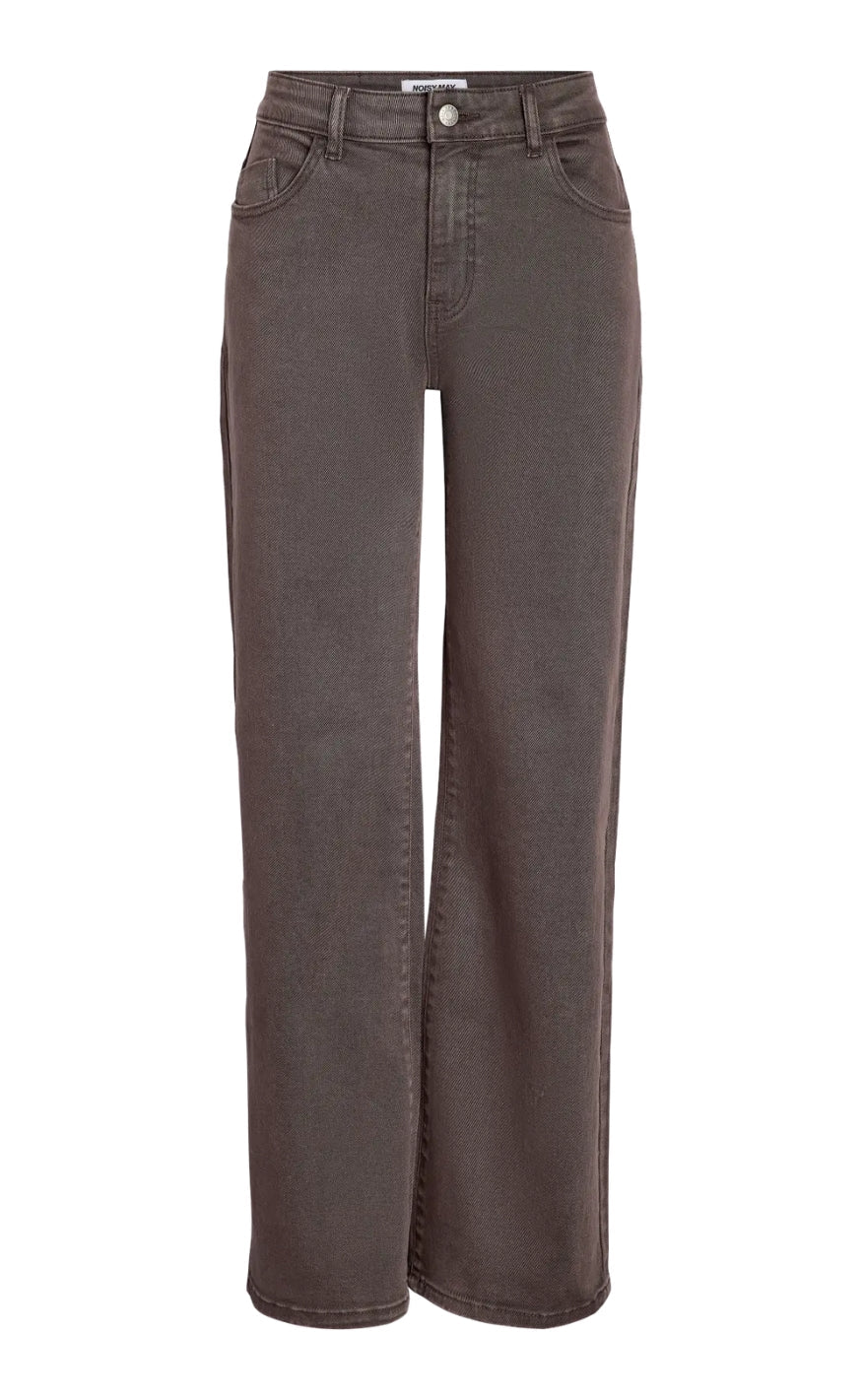 Noisy May Jeans - Yolanda MW Straight - Chocolate Brown