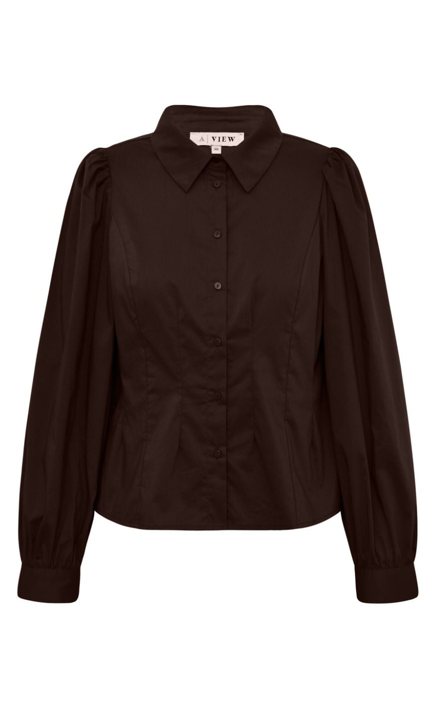 A-View Skjorte - Malika - Dark Brown