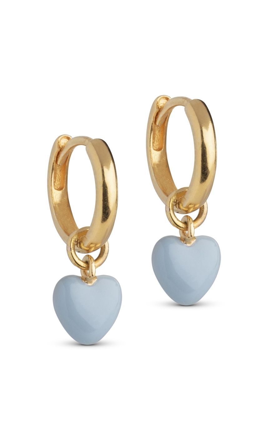 ENAMEL Copenhagen Øreringer - Amore Hoops - Steel Blue