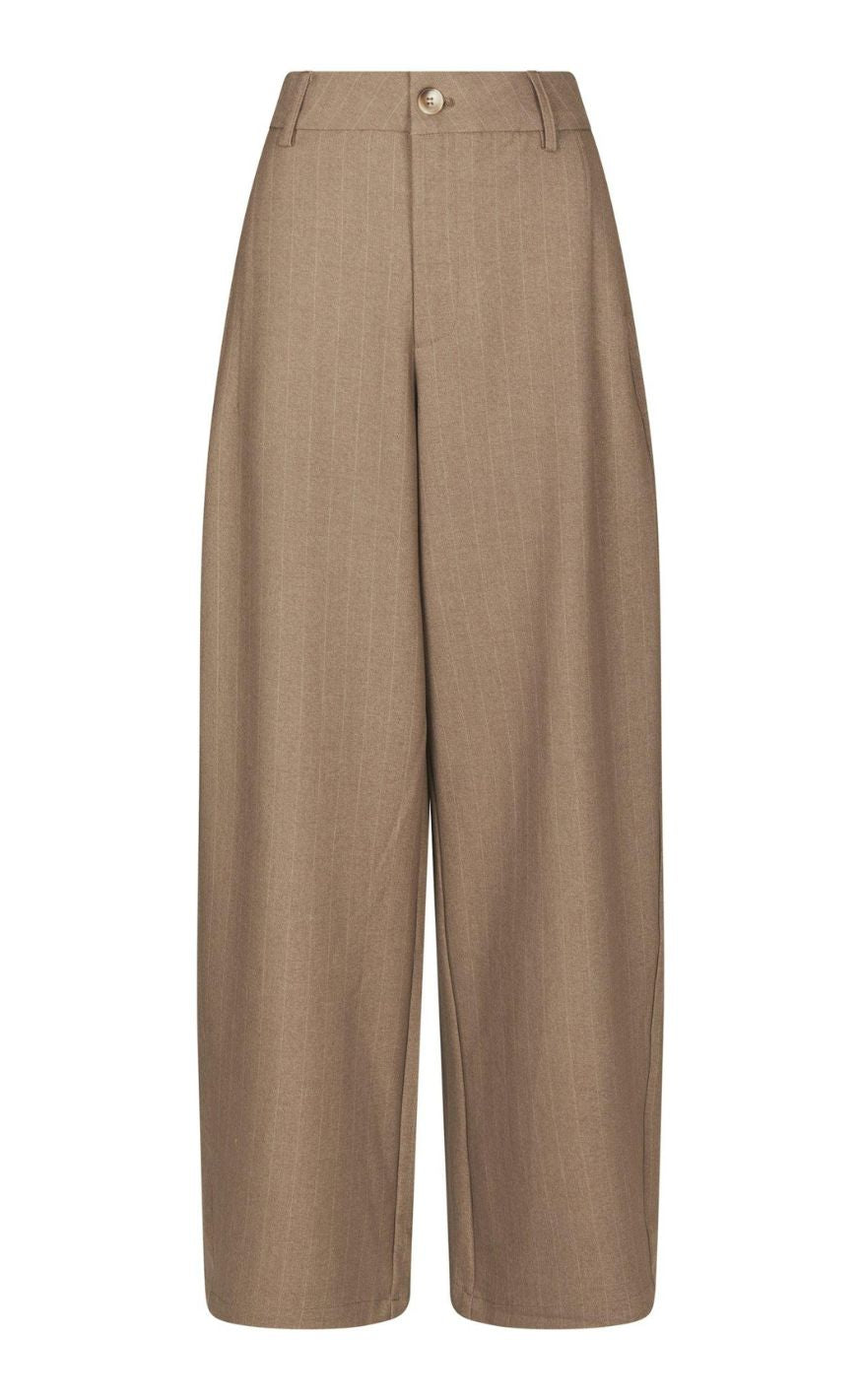 Neo Noir Bukser - Essiall Pinstripe - Taupe