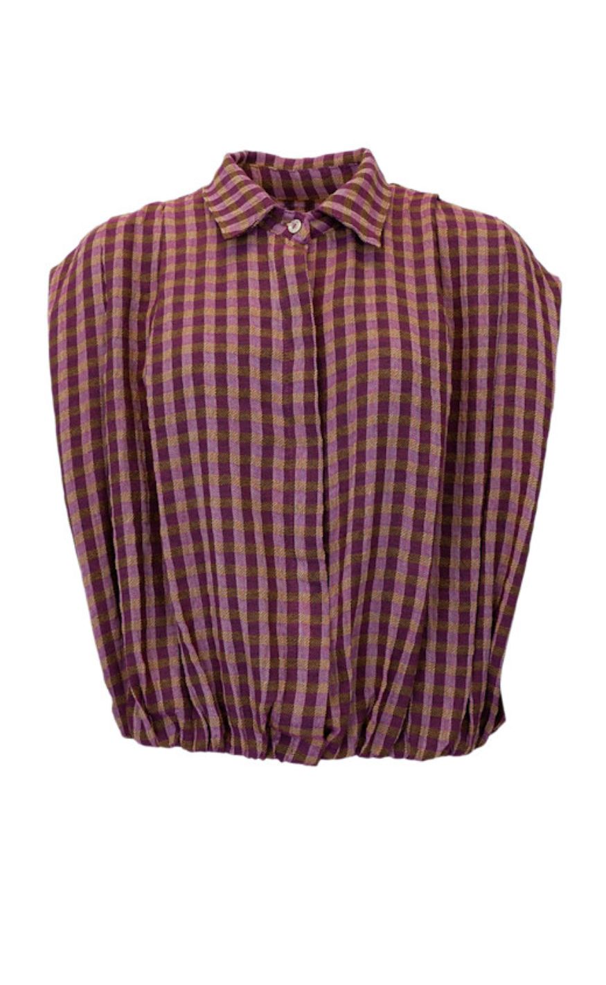 Black Colour Skjorte - Malle Bomber - Violet Check