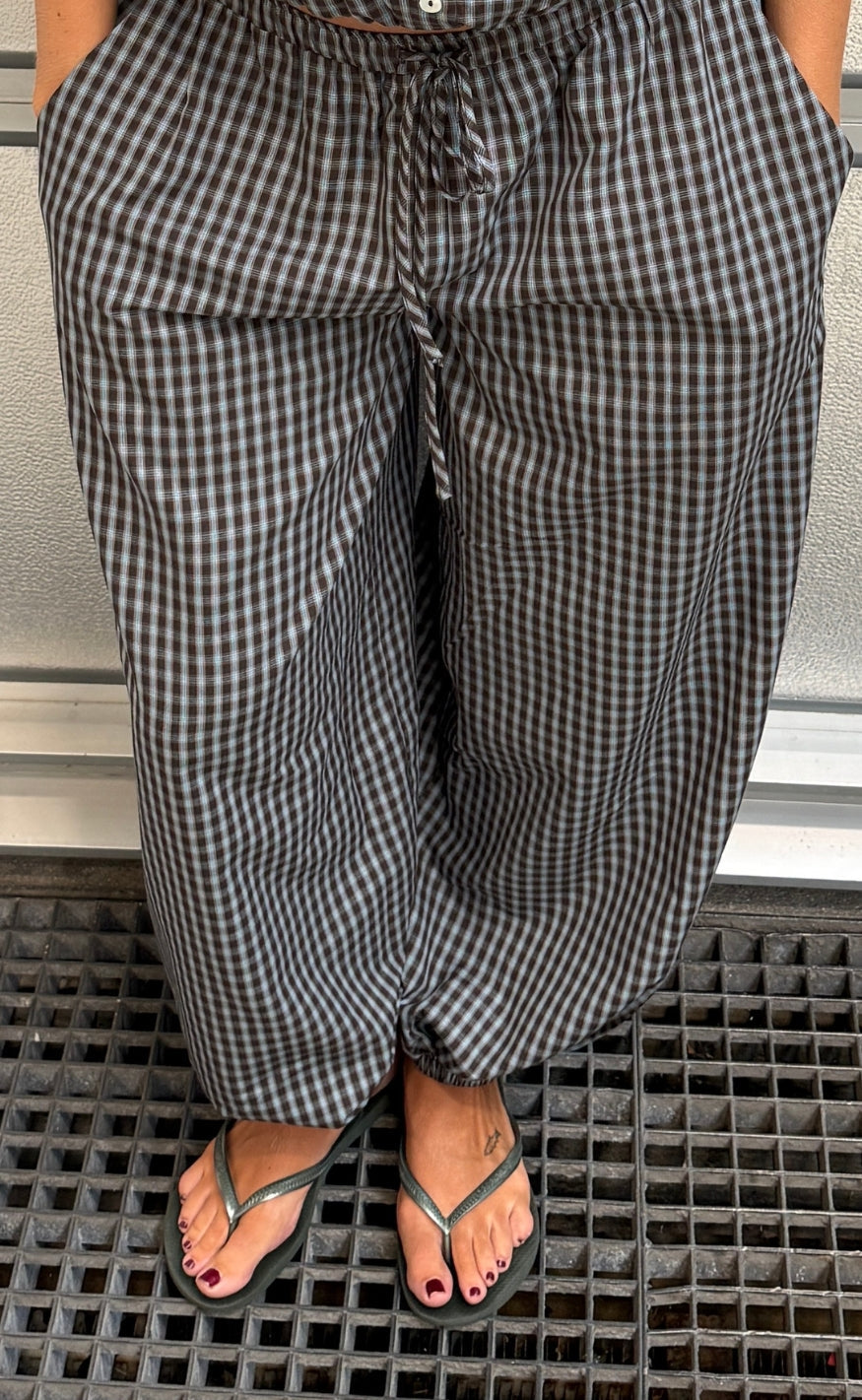 Continue Bukser - Linea Check - Brown Check