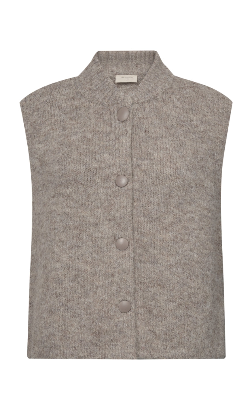 Freequent Vest - Grslulu - Desert Taupe Melange