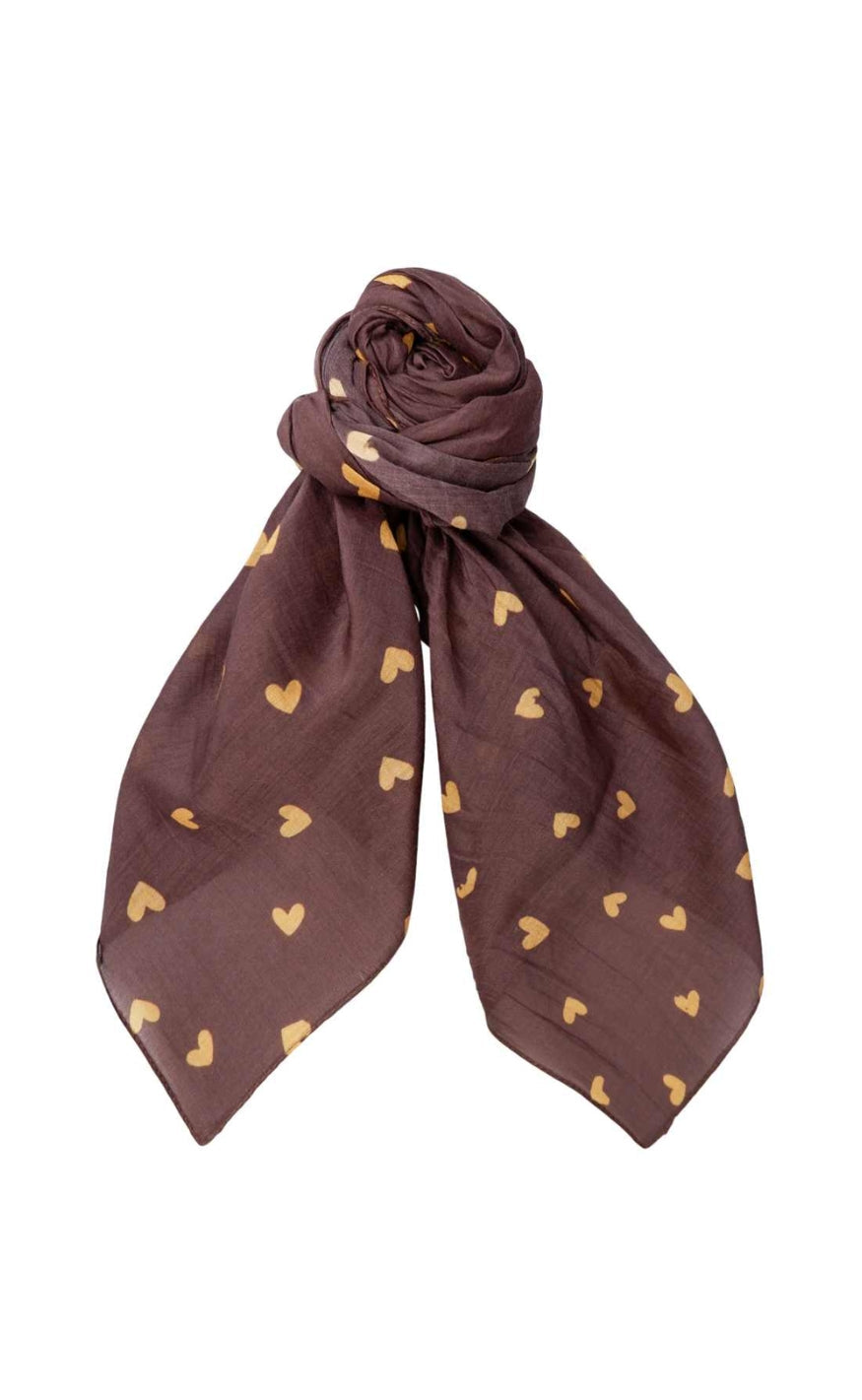 Black Colour Skjerf - Claudine - Coffee