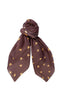 Black Colour Skjerf - Claudine - Coffee