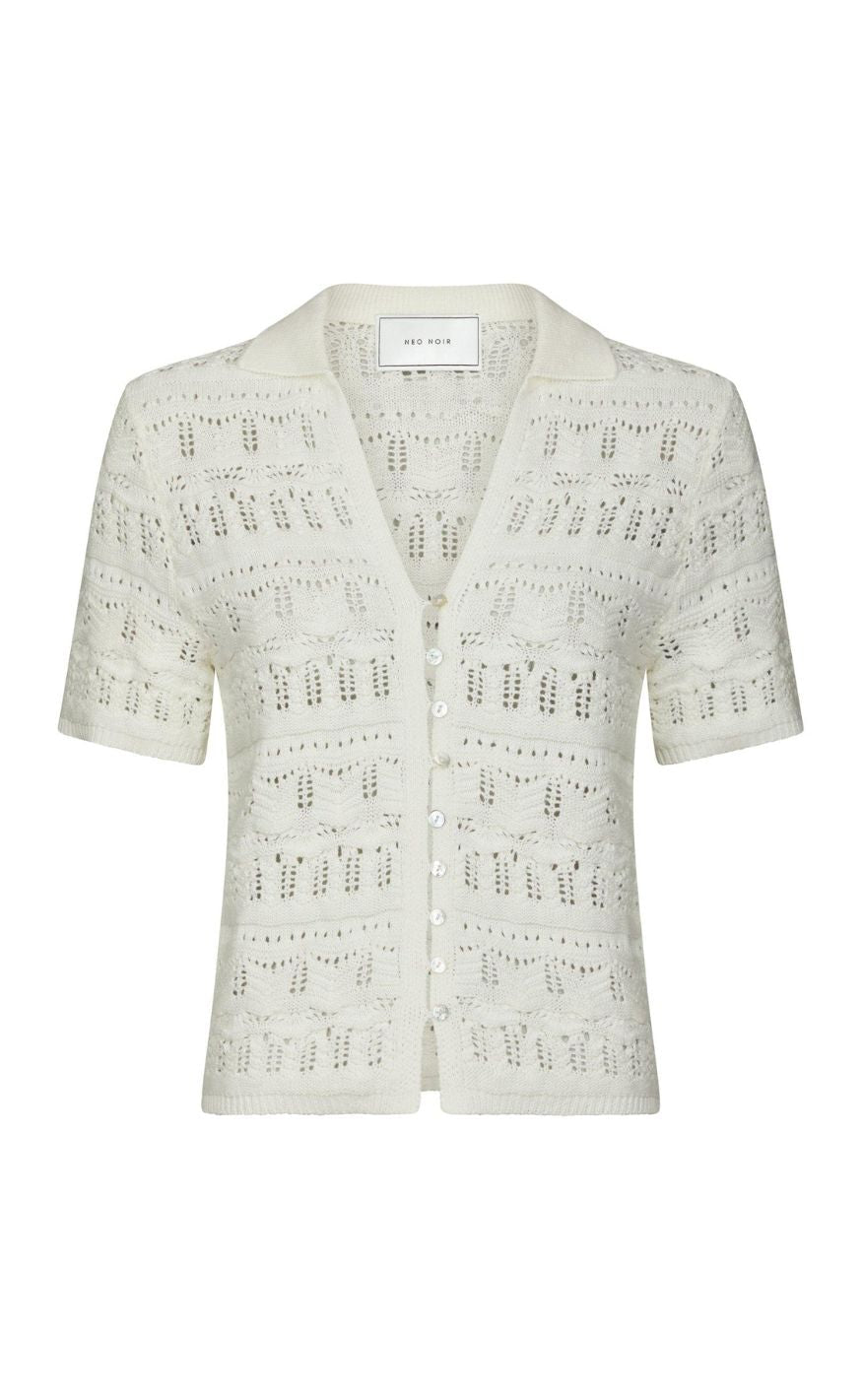 Neo Noir Topp - Marisini Stich Polo - Off White