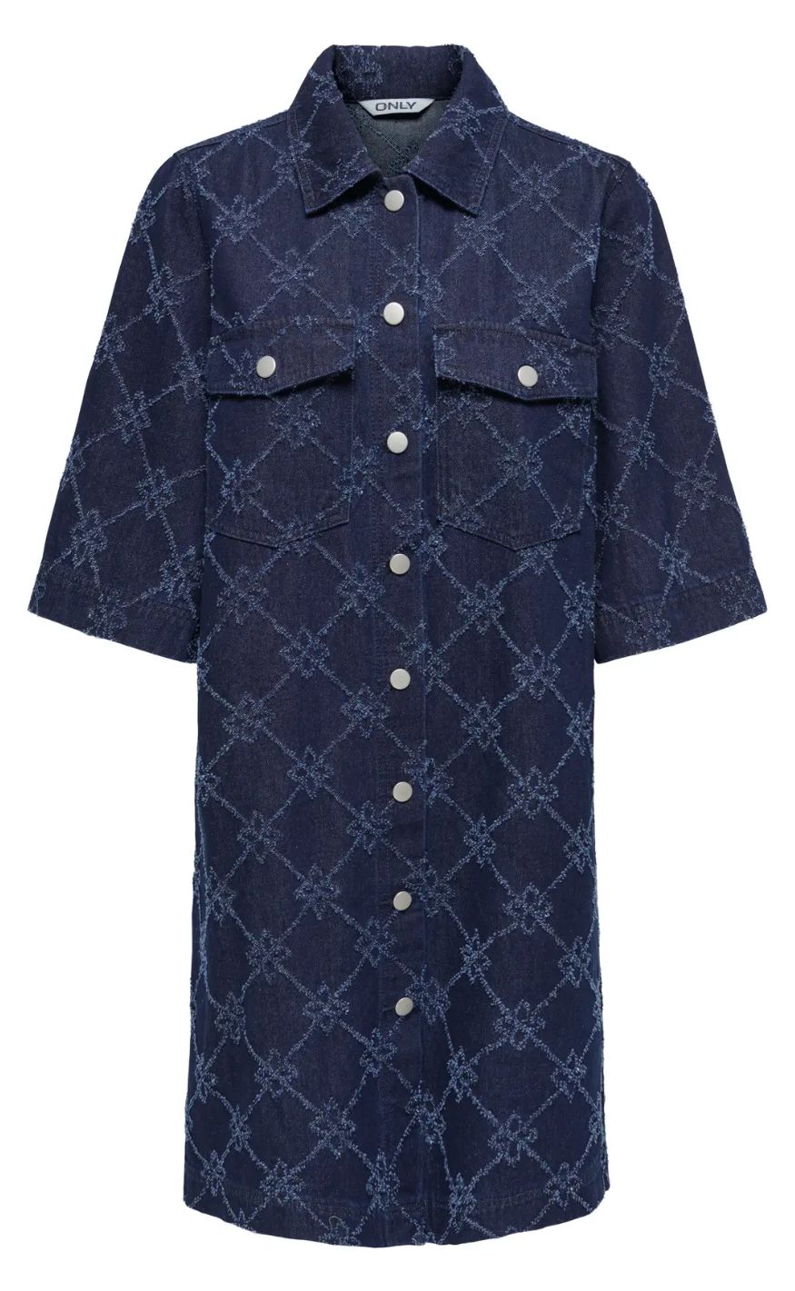 ONLY Kjole - Bella Wide - Dark Blue Denim