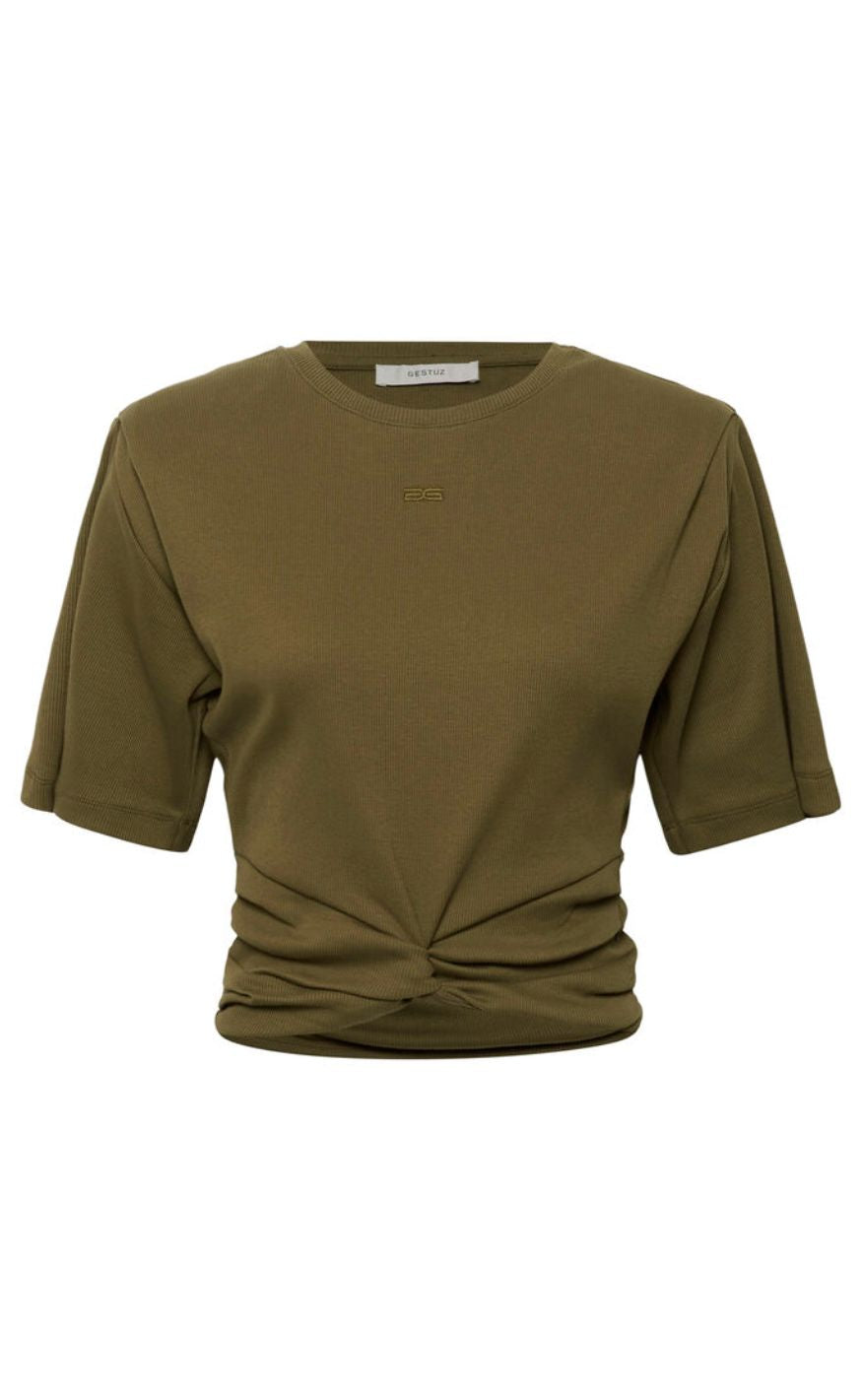 Gestuz T-Shirt - Betty - Military Olive
